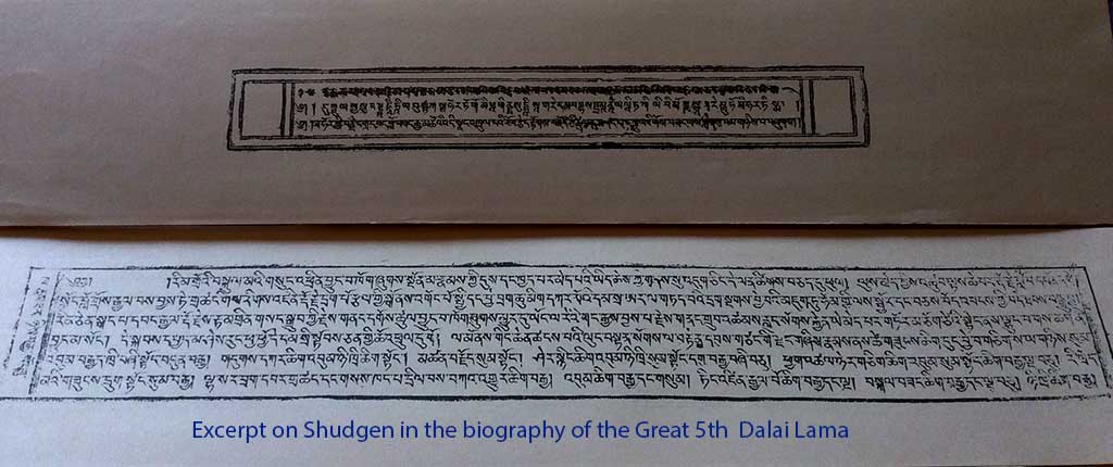 Excerpt on Shugden in the biography of the Great 5th Dalai Lama